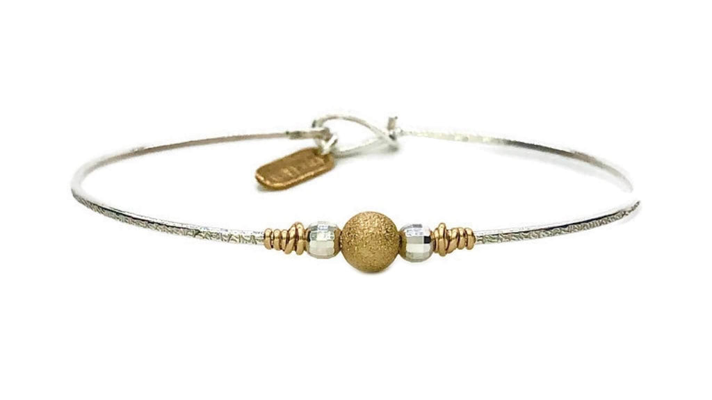 Gold-plated chain bracelet, pendant and amethyst | Gloria Balensi artisan  jewellery designer